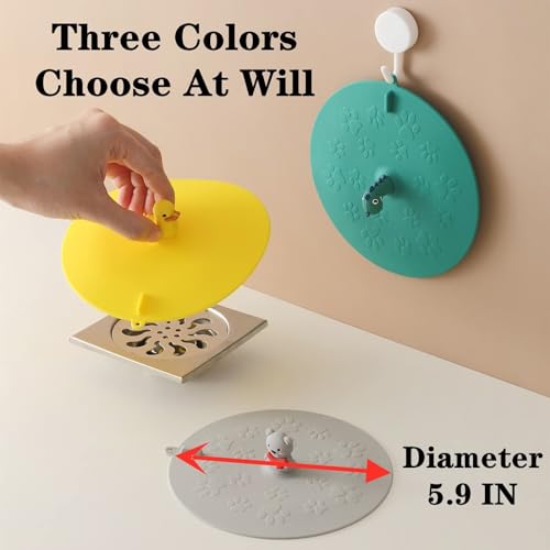 6-Inch Silicone Sink Stopper with Cute Duck Design - Multi-Use Drain Plug