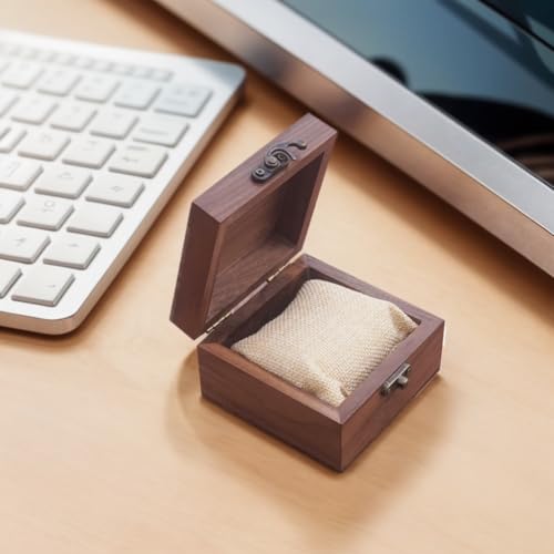 Walnut Wood Jewelry and Watch Box - Keepsake Storage Gift (Walnut)