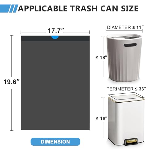 JUKFITA Blue Drawstring 4 Gallon Trash Bags - 120 Count