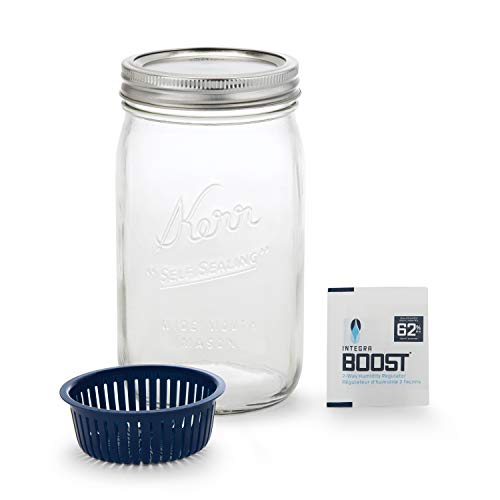 Kerr 32oz Wide Mouth Mason Jar with Humidity Control - 6 Pack