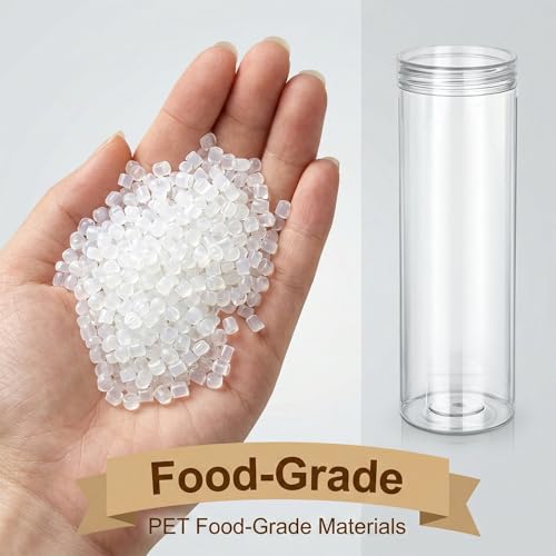 Airtight Round Cookie Storage Containers - Set of 2, Clear Plastic