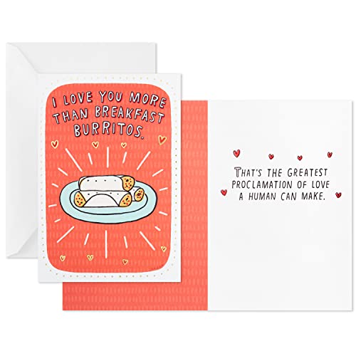 Hallmark Funny Valentine's Day Cards Pack - Breakfast Burritos
