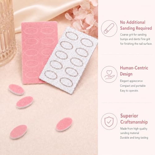 Dual-Ended Cuticle Pusher and 180 Grit Sandpaper Sheets Manicure Kit