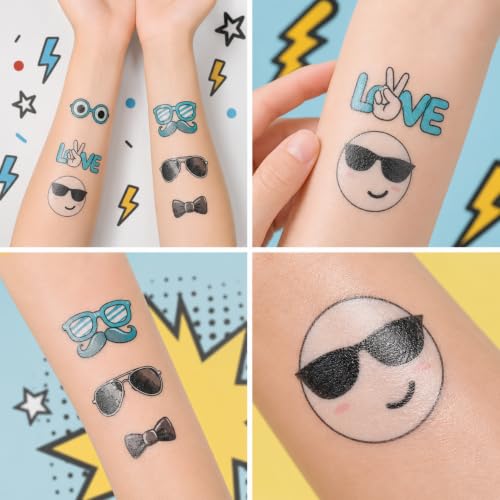 Two Cool Temporary Tattoos for Kids 96PCS Party Favors