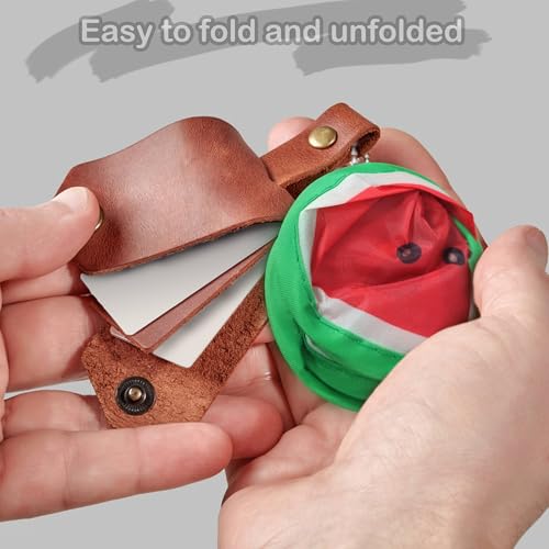 Quacc 3 PCS Round Folding Hand Fans - Fruit Style Designs