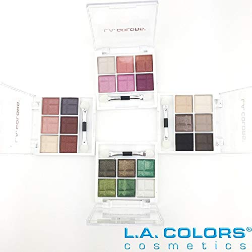 L.A. Colors 6 Color Eyeshadow Palette Delicate CES463 Pack of 2