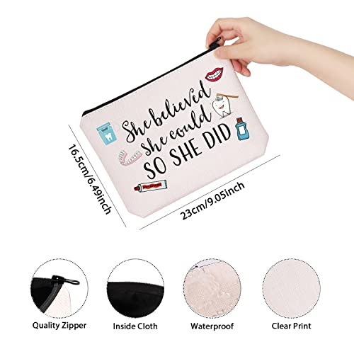 Dental Makeup Bag Zipper Pouch Graduation Gift for Dentist Hygienist