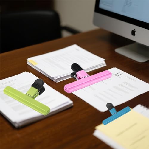 Prinxse 6-Pack Heavy Duty Food Bag Clips - Large Airtight Sealing Clips