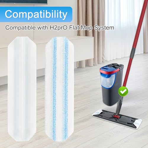 Aiyiried 3-Pack Microfiber Mop Replacement Pads for O-Cedar H2Pro Flat Mop System