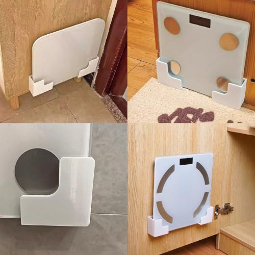 Punched Design Bathroom Scale Holder Wall Mount - 4 Brackets
