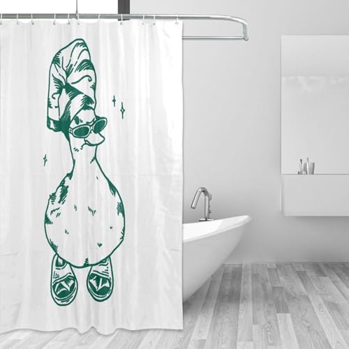 Funny Duck Shower Curtain 72x72 Inch – Quirky Bathroom Decor