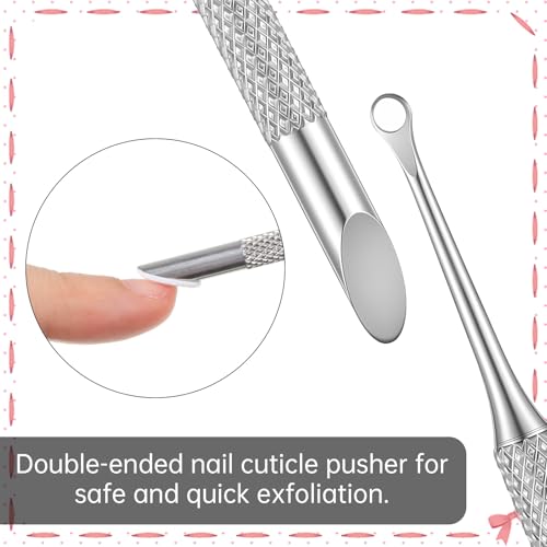 ZEYIYER Stainless Steel Dual-End Cuticle Pusher with Sandpaper