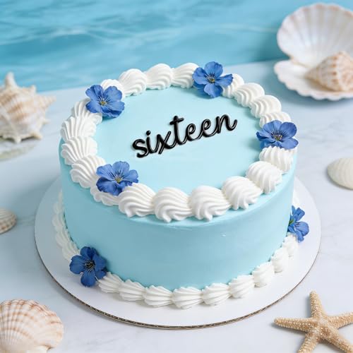 Elegant Acrylic 'Sixteen' Cake Topper for 16th Birthday & Anniversary