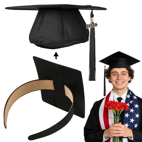Graduation Cap Headband Non-Slip Hair Protector for Women and Men