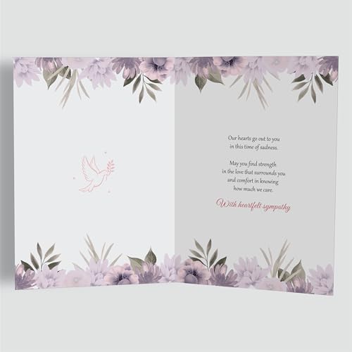 Loss of Wife Sympathy Card - Premium A5 Floral Bereavement Card