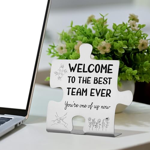 Welcome to the Best Team Ever Stainless Steel Desk Plaque