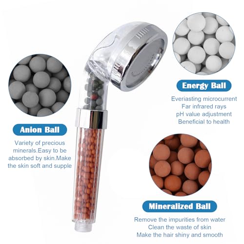 Shower Envy Mineral Filter Stone Beads Refills - 3 Pack for Shower Heads