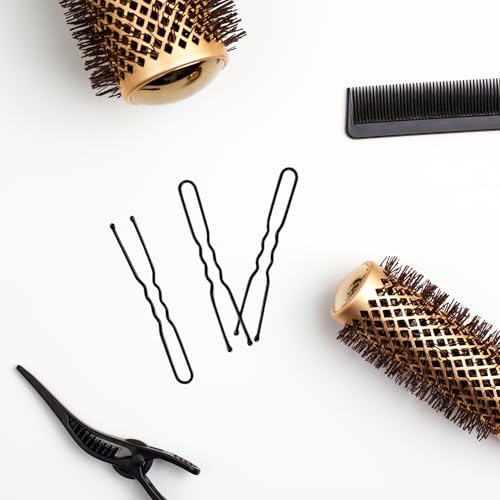 BeYOUtiholics 350-Piece Black U-Shaped Hair Pins 6cm with Storage Box