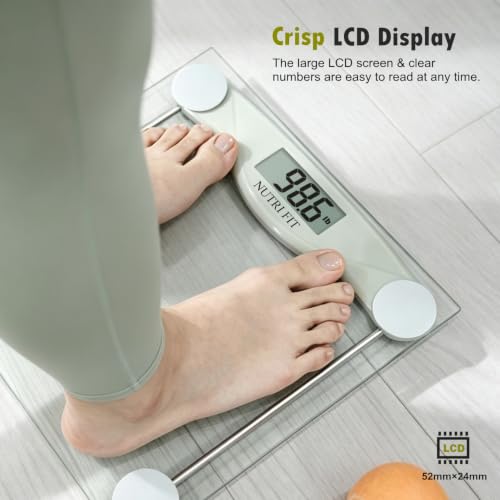 NUTRI FIT Grayish Green Digital Bathroom Scale - High Precision Weighing