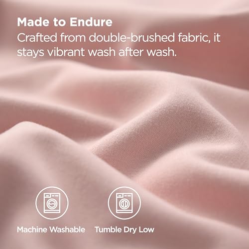 Bedsure Queen Pillow Cases Set of 2 - Blush Pink 20x30in Soft Microfiber