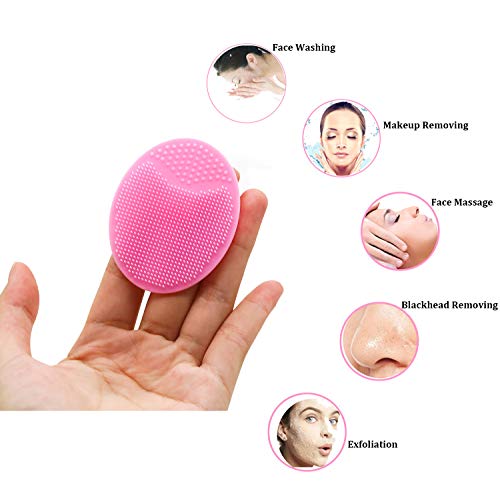 REVEX Silicone Face Scrubber & Facial Cleansing Brush (4-Pack)