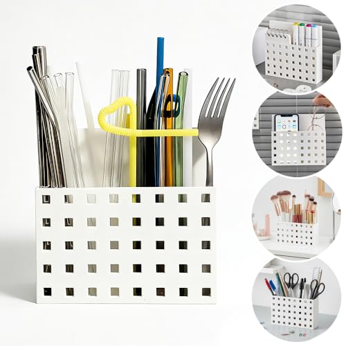 BLOUROOS Magnetic Straw Holder for Cabinet & Counter Storage
