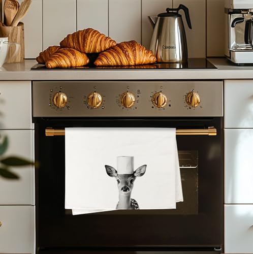 Funny Deer Hand Towels - 16x24 Inch Bathroom Decor Gift