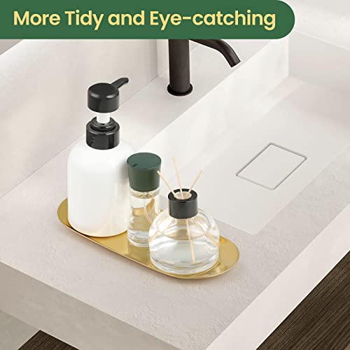 Wikapy Gold Decorative Tray Set - Multi-Functional Organizer for Jewelry, Perfume & More