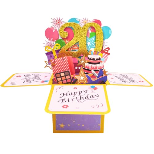 3D Pop-Up Birthday Card with Envelope - Handmade Greeting Card
