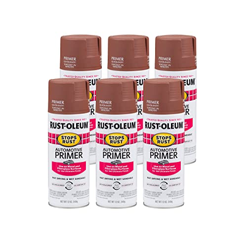 Rust-Oleum Stops Rust Automotive Primer Spray 12oz Flat Red 6-Pack