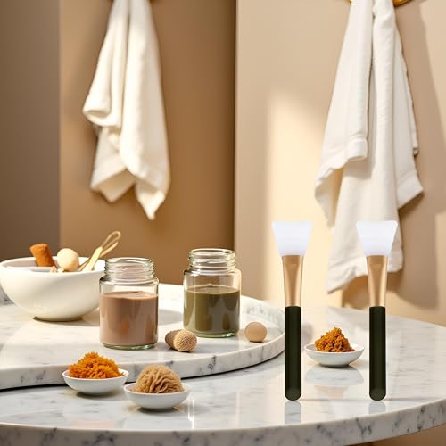 Face Mask Applicator Brush and Scraper Set - 2 Pcs Dual-Use Tool