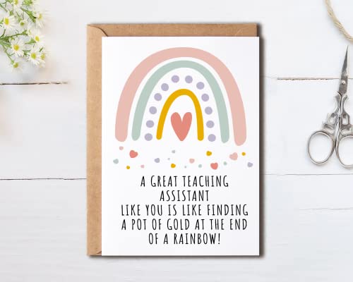 Teaching Assistant Card - Thoughtful Gift for Educators - 5x7