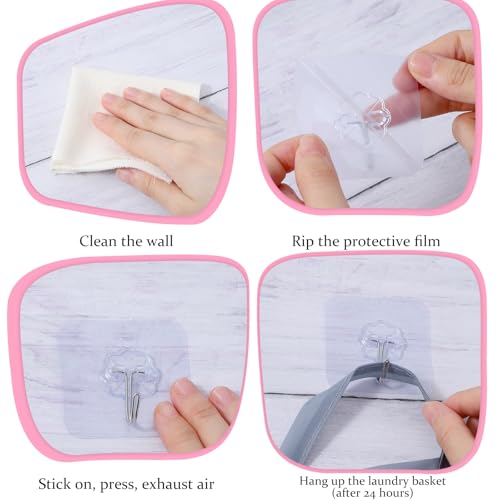 Bremorou 2-Pack Small Hanging Laundry Bags - Foldable Mesh Hamper