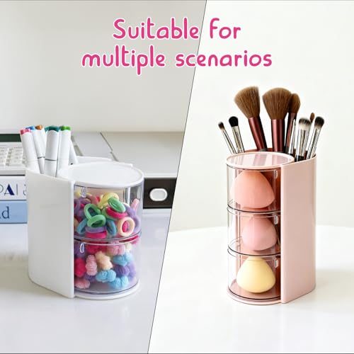 Rotating Hair Accessories Organizer & Makeup Brush Holder