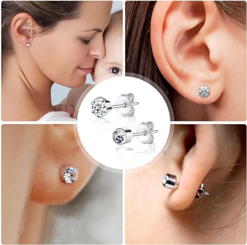 Disposable Ear Piercing Gun Kit - 6Pcs Self Piercing Tool with Studs