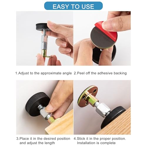 OIKOZEL Adjustable Bed Frame Stabilizer - 4PCS Large Headboard Stoppers