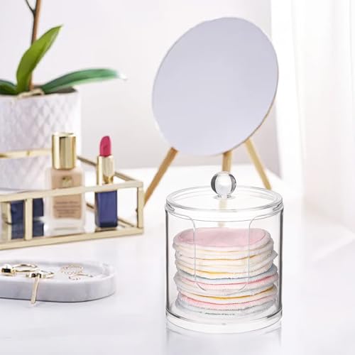 Clear Plastic Cotton Pad Holder & Dispenser - Tbestmax Makeup Organizer