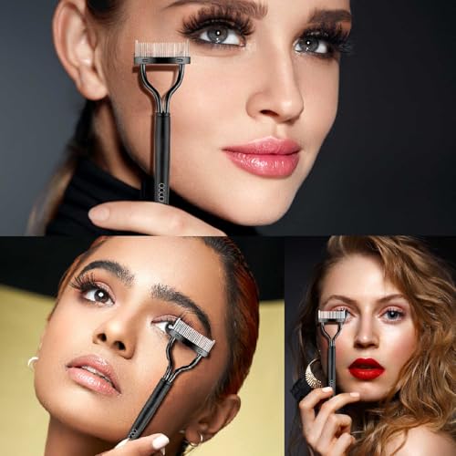 Docolor Metal Eyelash Comb & Lash Separator Tool with Cover