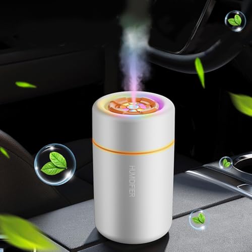 KISSWILL White Mini Humidifier - USB Desktop Humidifier with Auto Shut-Off & 2 Mist Modes