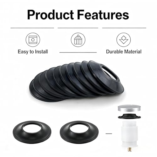 10-Pack Tub Stopper Gaskets for Tip-Toe Bathtub Drains