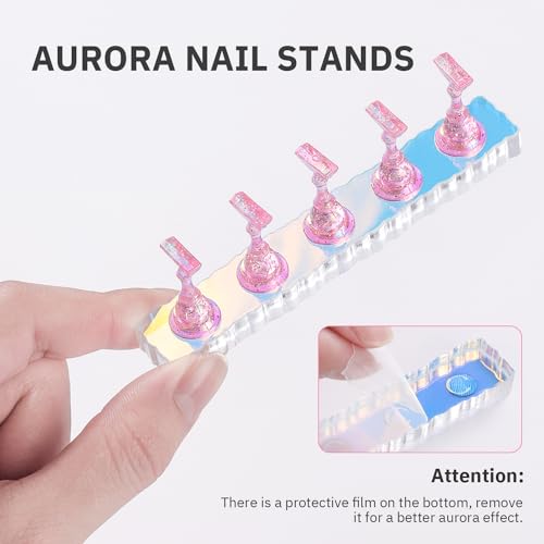 Etercycle Aurora Magnetic Nail Practice Stand Set for Press On Nails