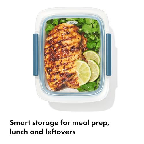 OXO Good Grips Prep & Go Leakproof Food Storage Container, 3.3 Cup, Ocean Blue