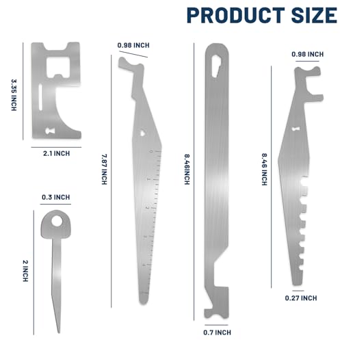 6Pcs Firefighting Tools, Multipurpose Leverage Tools, Spring Steel Multitools Pry Tool Set