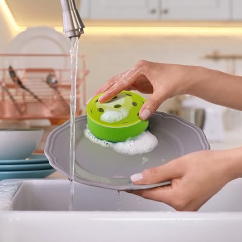 Pickleball Inspired Sponges Set of 2 - Durable Kitchen Cleaning Tool