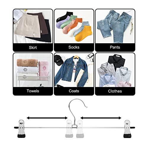 GUANJUNE Adjustable Non-Slip Metal Hangers - Space Saving 10 Pack