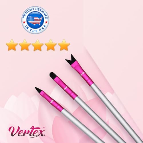 Vertex Multi-Purpose Lip Brush Set V-Shape Stencil Applicator 3Pcs