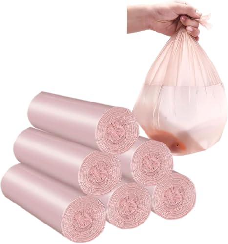 Biodegradable 3-4 Gallon Trash Bags - 120 Count Pink