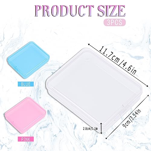 3-Piece Portable Travel Cotton Swab and Makeup Pad Storage Organizer