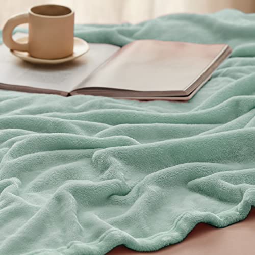 Bedsure Twin XL Fleece Blanket - Sage Green, Lightweight & Cozy