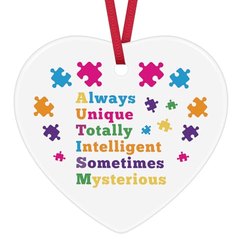 Autism Awareness Ceramic Ornament - Unique Gifts for Christmas & Birthdays